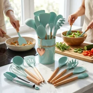 12 Pcs Silicone Cooking Utensils Kitchen Set