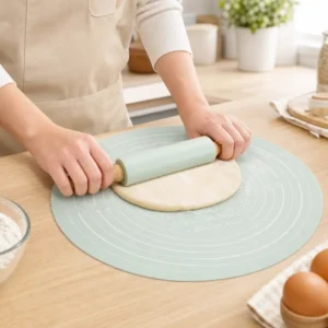 Silicone Dough Mat Rolling Pin Set