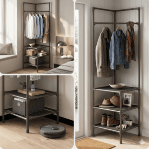 Attachable Corner Pole Rack