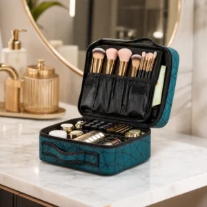 Diamond Cut Makeup Cosmetic Bag