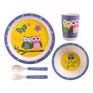 Kids Bamboo Fiber Meal Plate Set