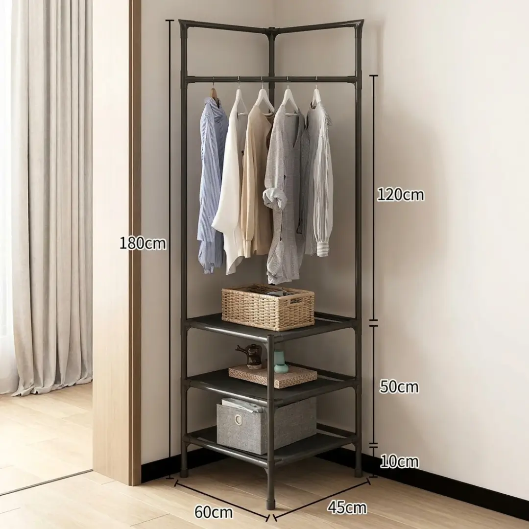 Attachable Corner Pole Rack - Image 3