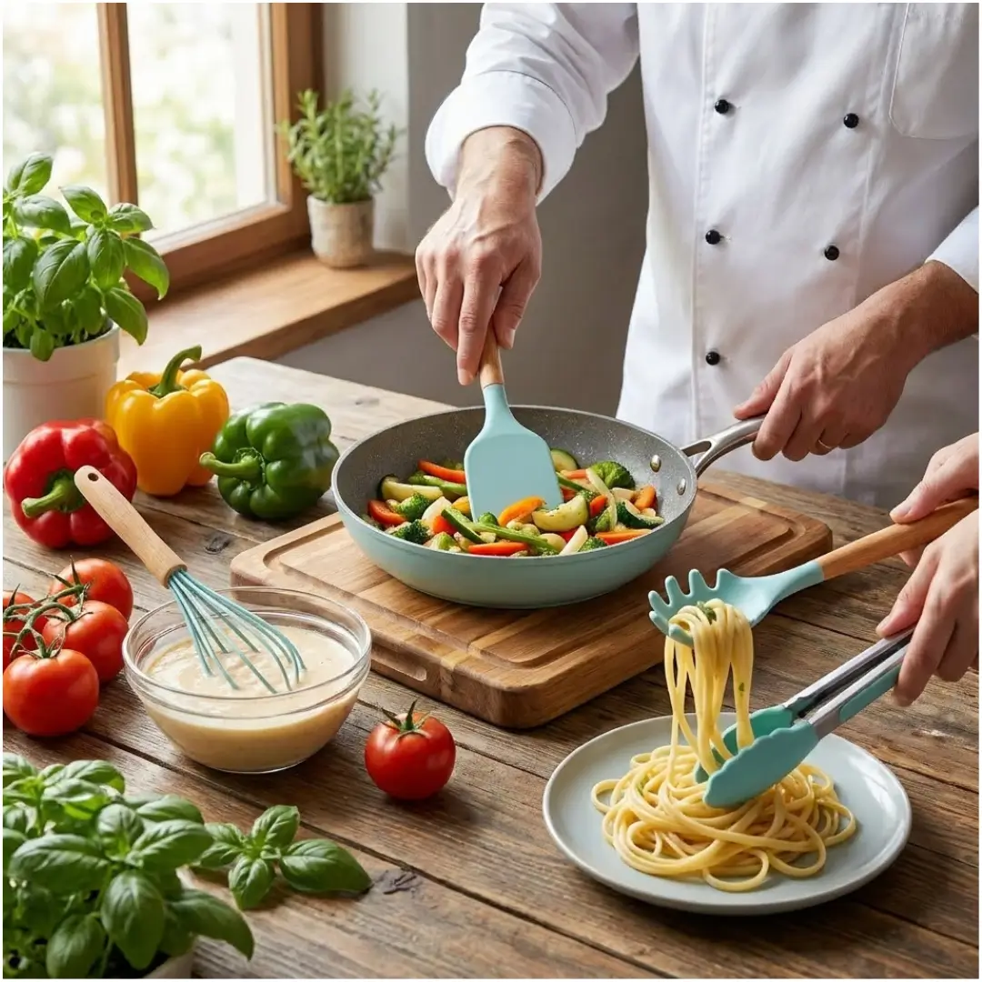 12 Pcs Silicone Cooking Utensils Kitchen Set - Image 2