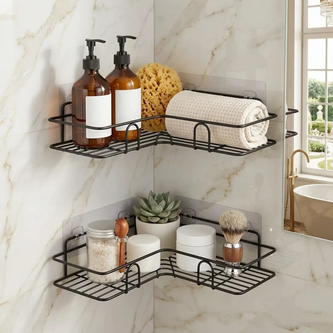 Self-Adhesive Wall Iron Corner Shelf