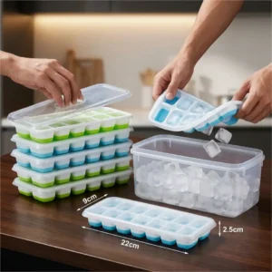 14 Grid Ice Cube Tray with Lid