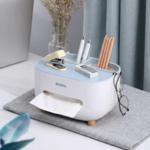 Ecoco Multi-Function Tissue Box Organizer