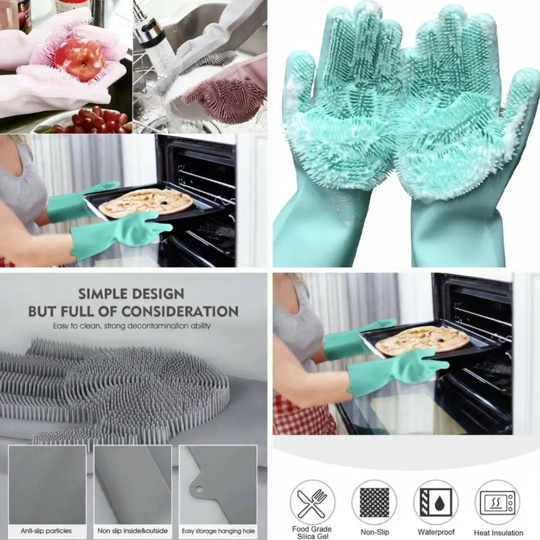 Silicone Washing Gloves - Image 2