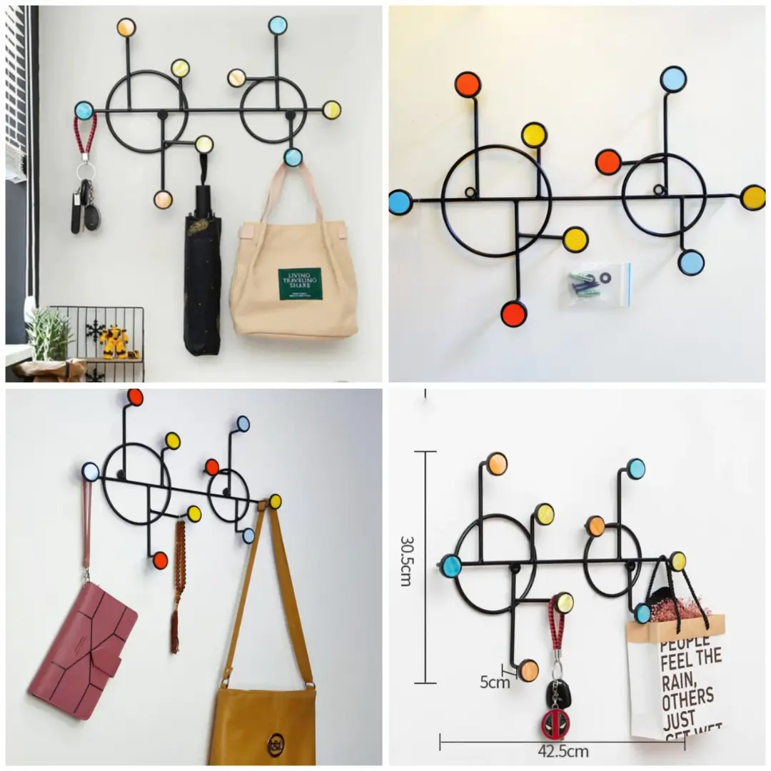 Nordic Style Wall Shelf With Hook - Image 2