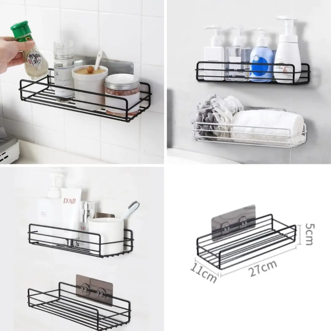 Self-Adhesive Wall-Mounted Iron Shelf - Image 2