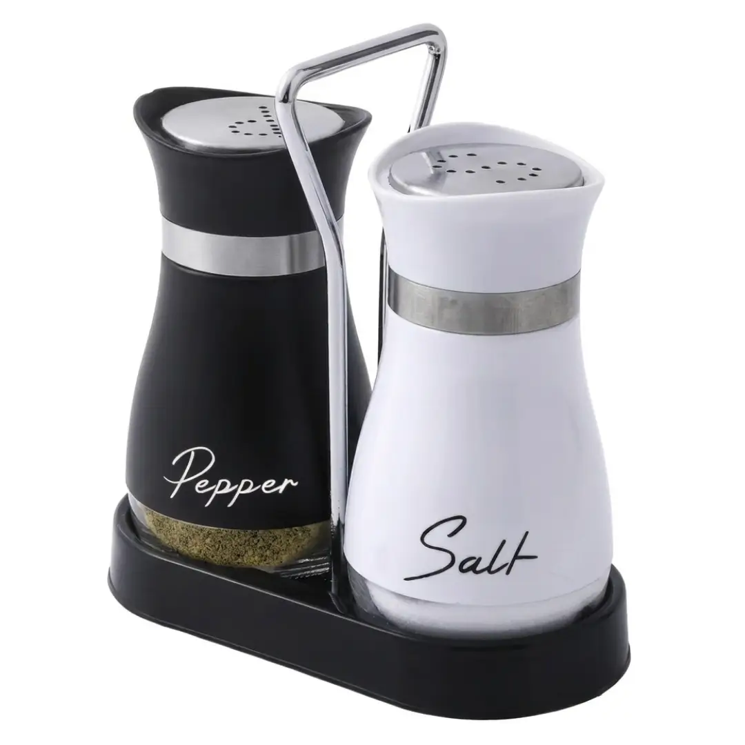Salt & Pepper Shaker Set with Stand