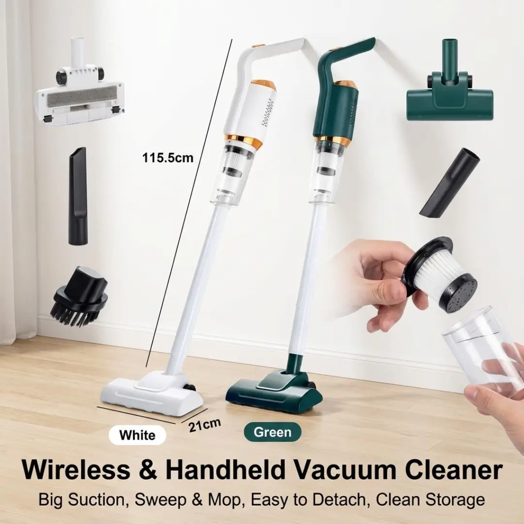 Rechargeable Long Handheld Vacuum Cleaner (3-in-1) - Image 2
