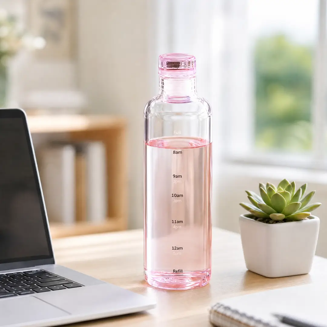 Time-Marker Plastic Water Bottle - Image 2