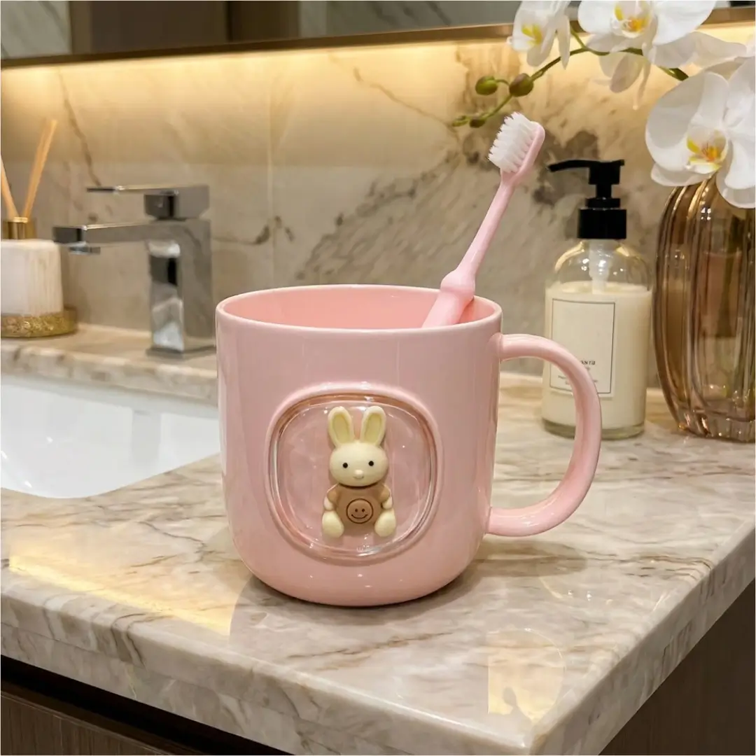 Focus On Cup Cute Bear & Bunny Toy Mug - Image 2