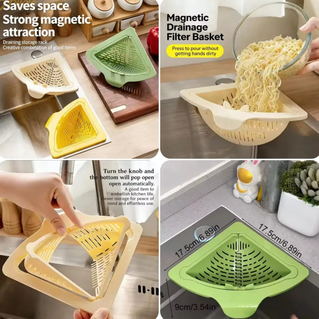 Magnetic Corner Sink Drain Basket - Image 2