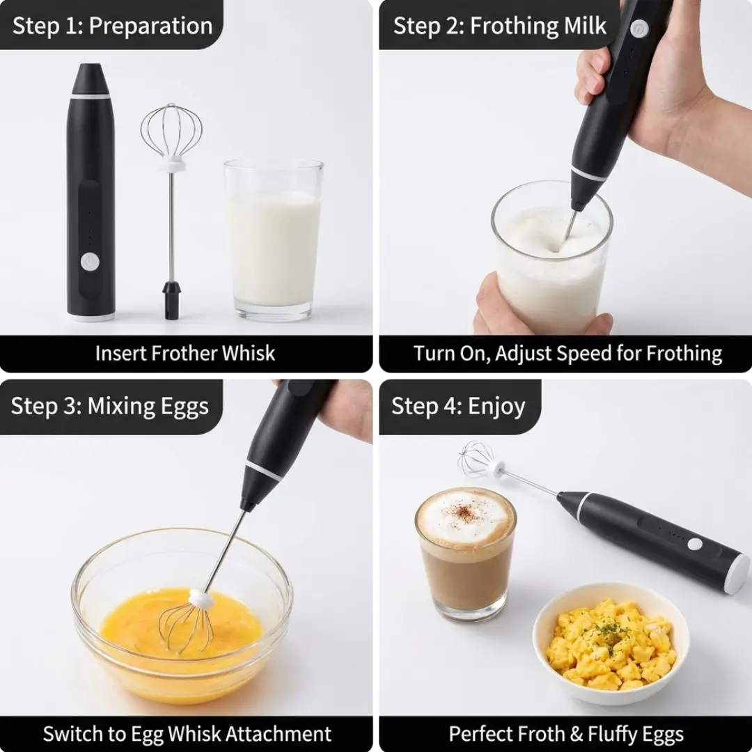 2in1 Rechargeable Coffe Beater - Image 2