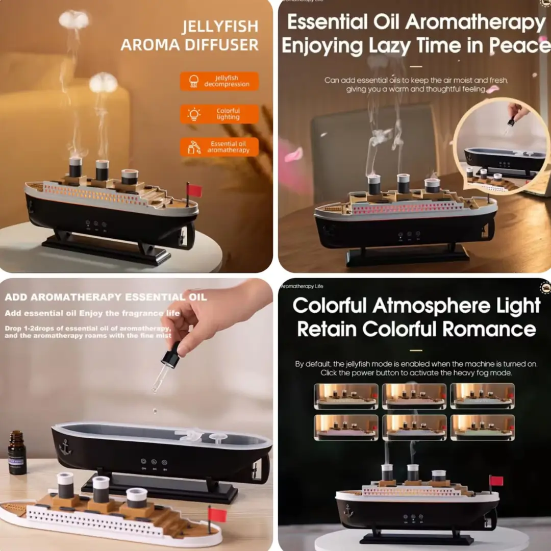 Titanic Ship Air Humidifier with Remote Control - Image 2