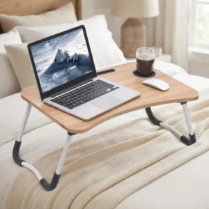 Foldable wood laptop table