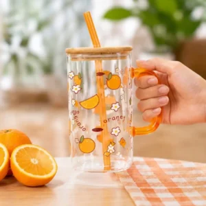 Fruit Design Cute Glass Sipper