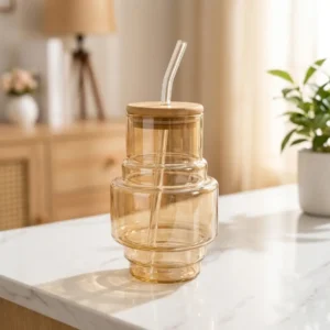 Round Shape Glass Sipper