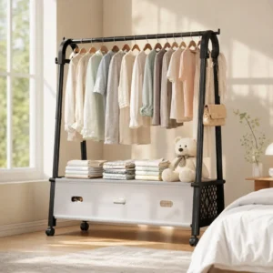 V handle cloth stand with covered Shoe Rack