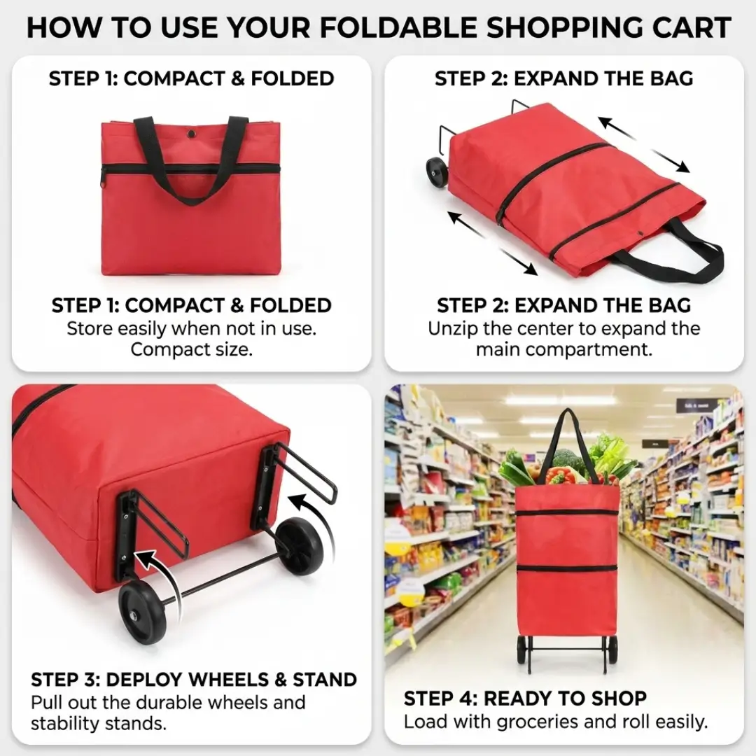 Expandable Travel Trolley Bag - Image 2