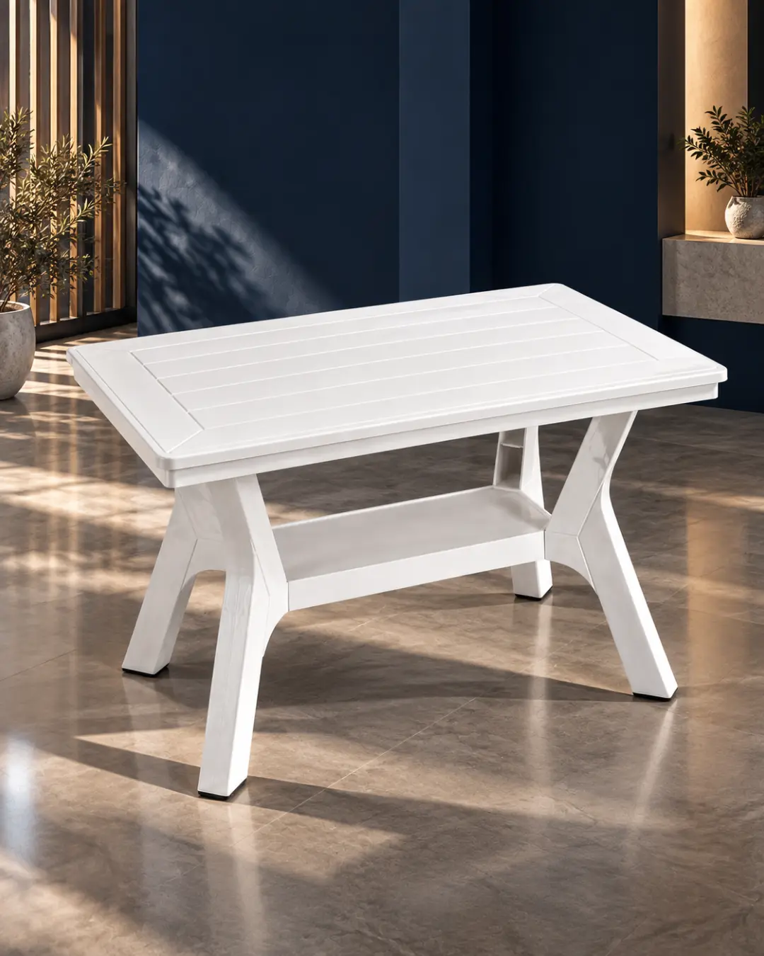 Super Fine Pure Plastic Table Model 370 – White - Image 3